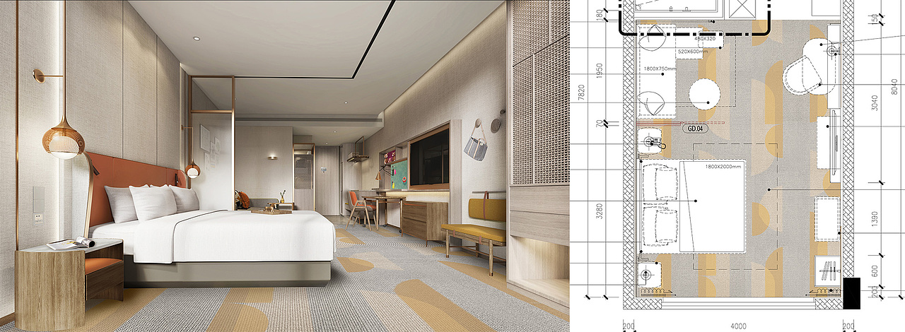 酒店室内视觉设计（图ZNDAzNTk0NjQ4） - 商业空间设计 - 站酷设计师xinyukione原创素材 - 站酷ZCOOL