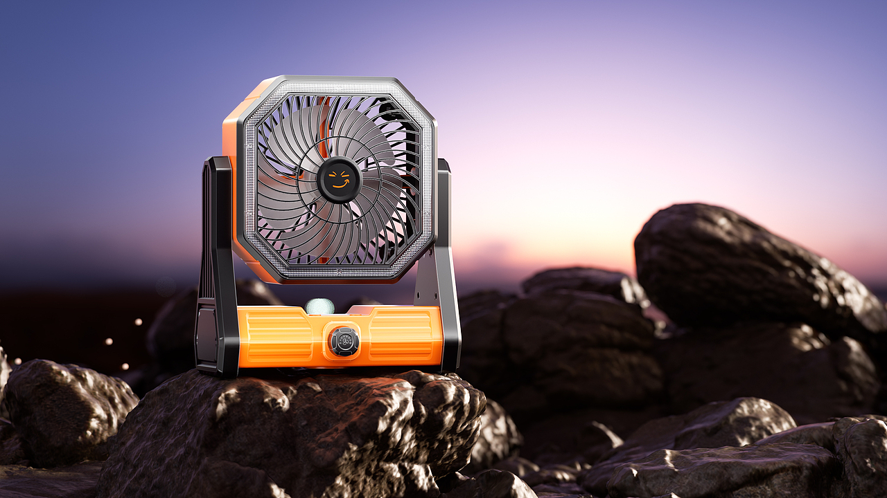 亚马逊跨境产品渲染投影仪/吸尘器/空气净化器野营风扇（图ZNDAzNjA0ODIw） - 产品 - 站酷设计师_飞鱼绘原创素材 - 站酷ZCOOL