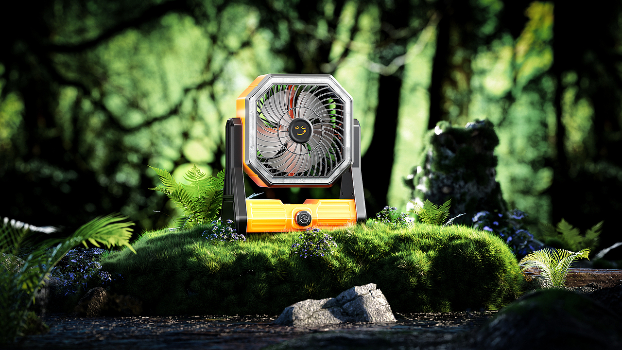 亚马逊跨境产品渲染投影仪/吸尘器/空气净化器野营风扇（图ZNDAzNjA0Nzg0） - 产品 - 站酷设计师_飞鱼绘原创素材 - 站酷ZCOOL