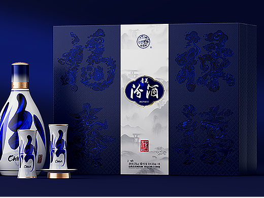 青花汾酒20·福禄寿禧 | 字形插画设计（个人主页-ZNzMyNTc5NTY=） - 商业插画 - 站酷设计师欧阳鹏杰_OY原创素材 - 站酷ZCOOL