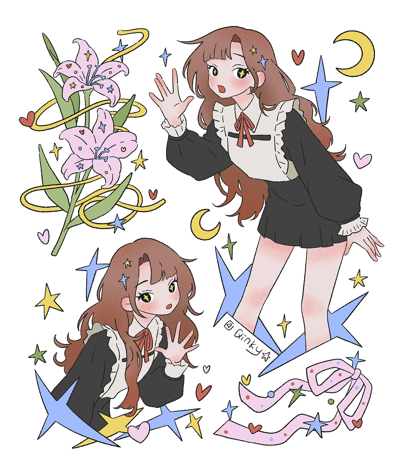 🎀（图ZNDAzNjE4MzY0） - 商业插画 - 站酷设计师Qinkywoo原创素材 - 站酷ZCOOL