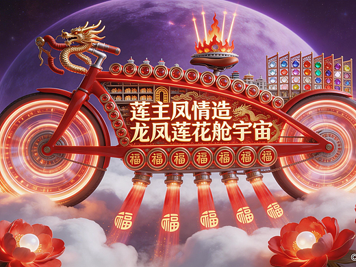 龙凤莲花舱宇宙国风星舰（二）