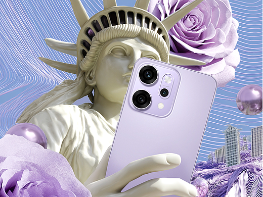 OPPO 海芋紫手机 广告创意