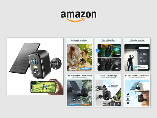 Amazon户外安防摄像头丨海外视觉设计