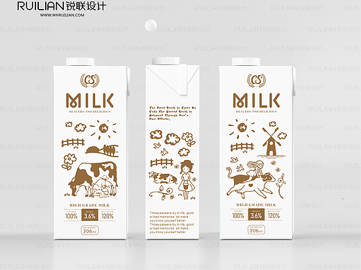 ✨当牛奶遇上锐联设计，包装美得让人心动！