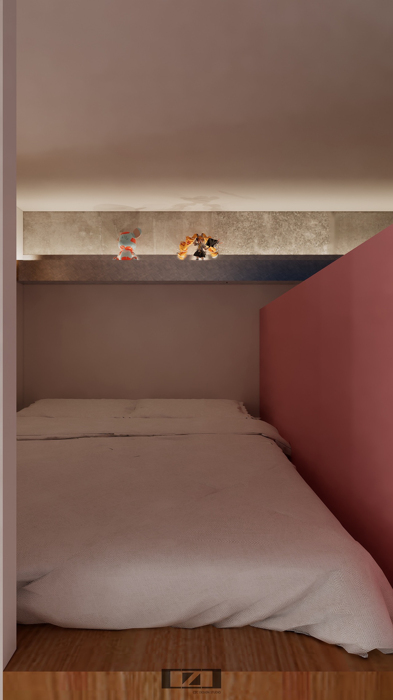 43㎡裸露水泥梁+悬浮阁楼，张力拉满！（图ZNDAzNjUxMjg4） - 家装设计 - 站酷设计师陈智超设计工作室原创素材 - 站酷ZCOOL