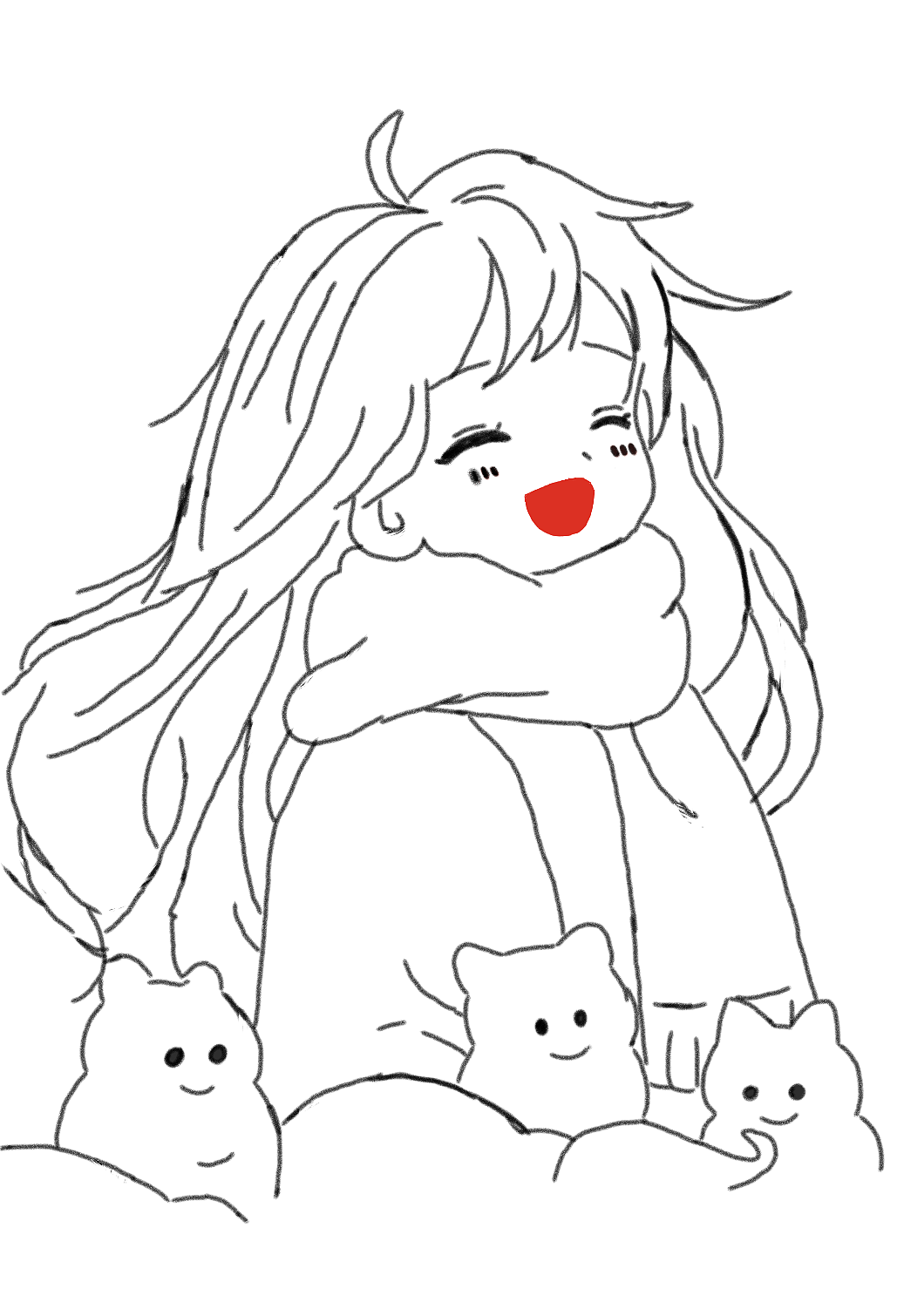 勾线（图ZNDAzNjU5MTI0） - 儿童插画 - 站酷设计师Z419590459原创素材 - 站酷ZCOOL