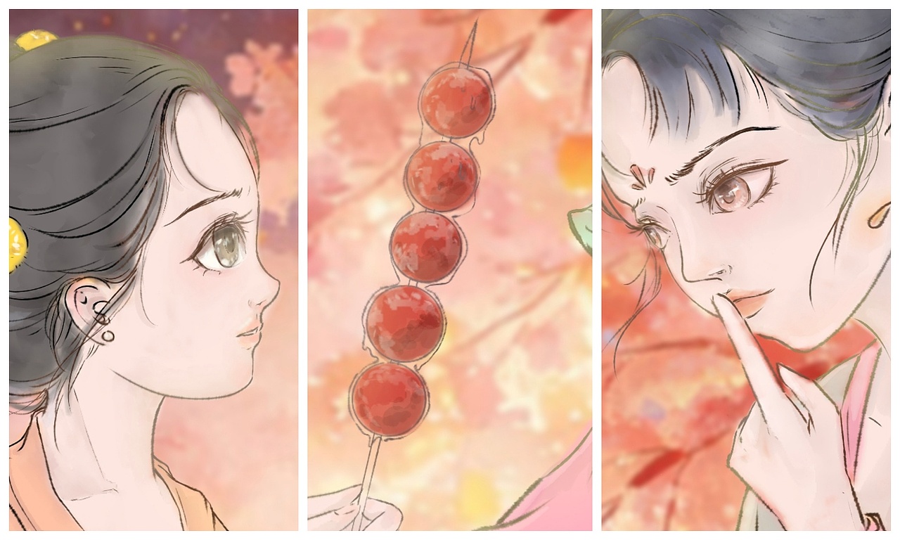 今日美女子|姐姐我想吃糖葫芦～（图ZNDAzNjU1MTQ0） - 创作习作 - 站酷设计师Lyra_赤原创素材 - 站酷ZCOOL