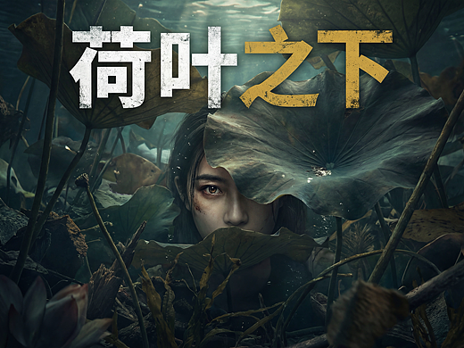 湖面很安静，直到荷叶动了一下