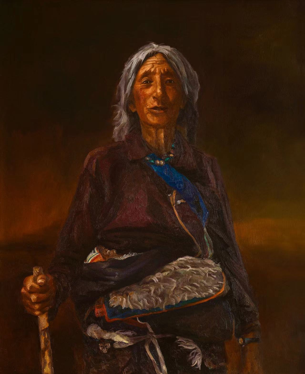 《母亲》西藏天地人系列。（图ZNDAzNjYyNTg0） - 绘画 - 站酷设计师Z671440573原创素材 - 站酷ZCOOL