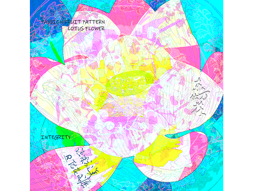 #《东方佑花》#西番莲纹-荷花花语