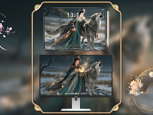 辰灌森 | 荒原青裙女伴青狼系列（一）-0071