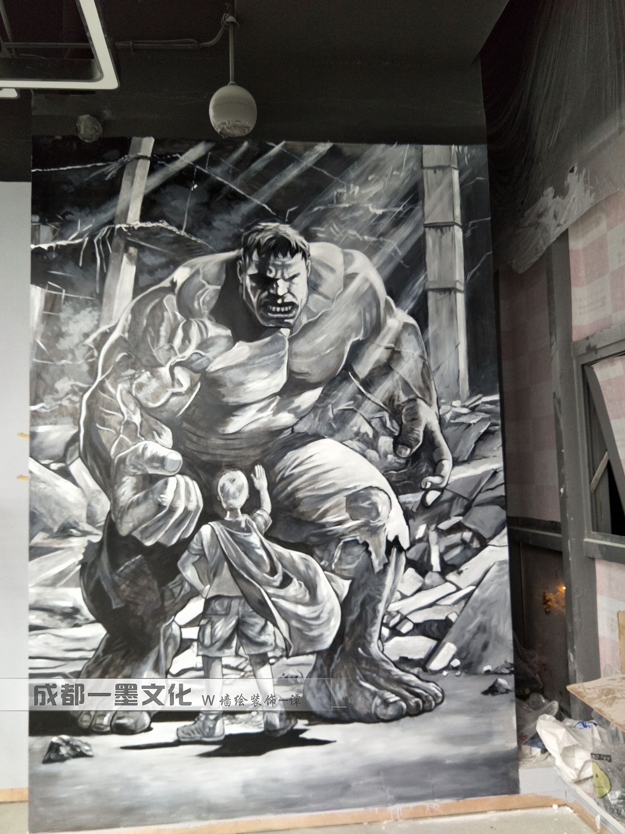 健身房墙绘，3D画，3D墙绘，3D立体画，成都墙绘（图ZNDAzNjgwNjIw） - 绘画 - 站酷设计师美丽乡村壁画墙绘原创素材 - 站酷ZCOOL