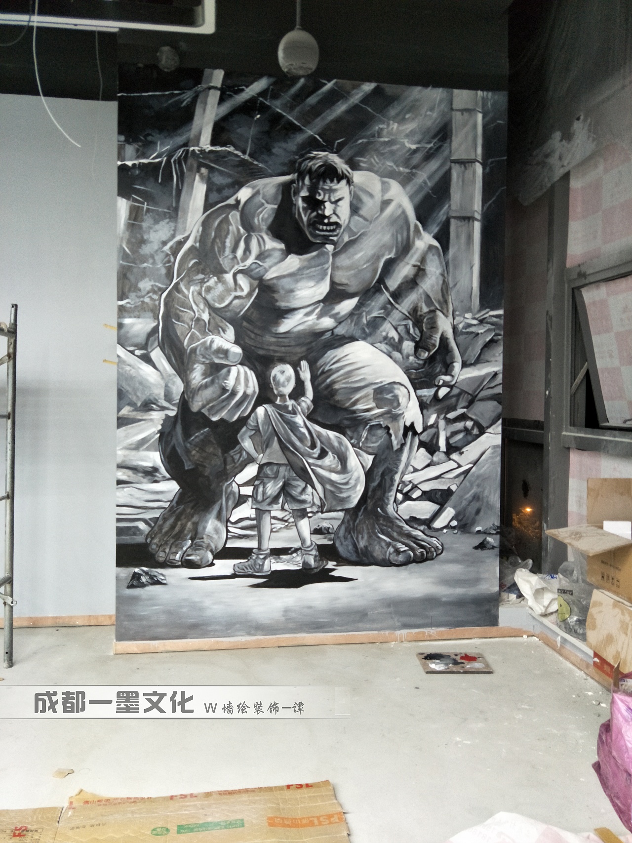 健身房墙绘，3D画，3D墙绘，3D立体画，成都墙绘（图ZNDAzNjgwNjI0） - 绘画 - 站酷设计师美丽乡村壁画墙绘原创素材 - 站酷ZCOOL