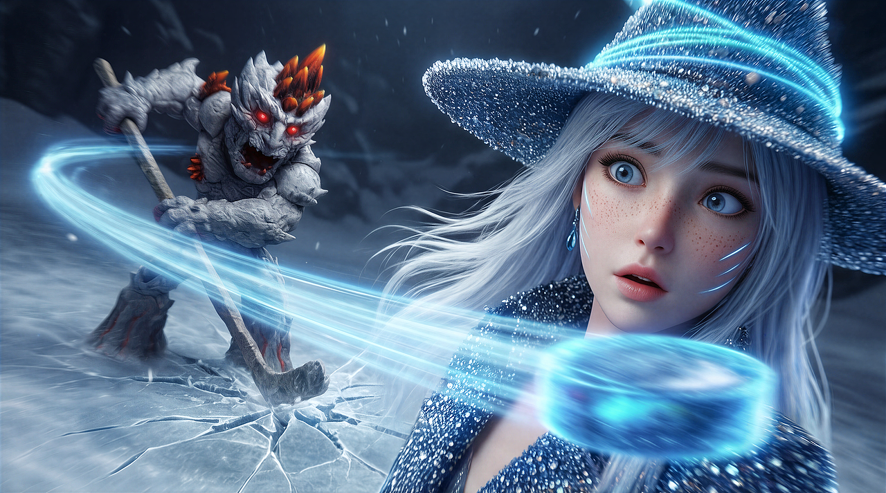 手搓ai视频《魔法俏女巫》2.0版来了！（图ZNDAzNjg4NTQ0） - 短片 - 站酷设计师韩华视觉工作室原创素材 - 站酷ZCOOL