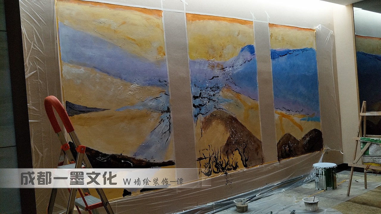 酒店墙绘 酒吧墙绘 创意涂鸦 抽象画 成都墙绘 ktv墙绘（图ZNDAzNjg4NDky） - 绘画 - 站酷设计师农村壁画原创素材 - 站酷ZCOOL