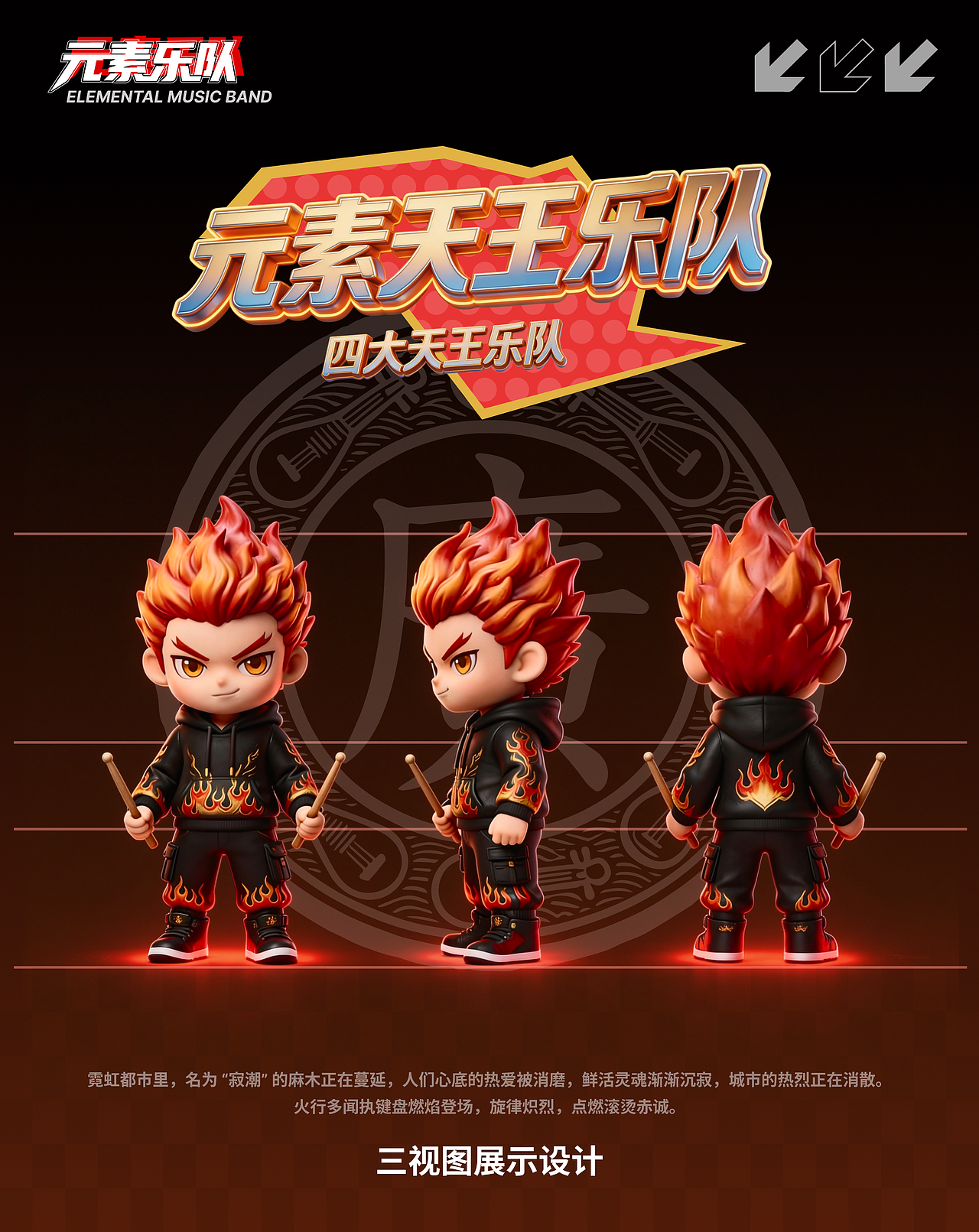 AIGC元素天王乐队IP形象设计（图ZNDAzNjg5NzYw） - AI作品 - 站酷设计师刘最原创素材 - 站酷ZCOOL