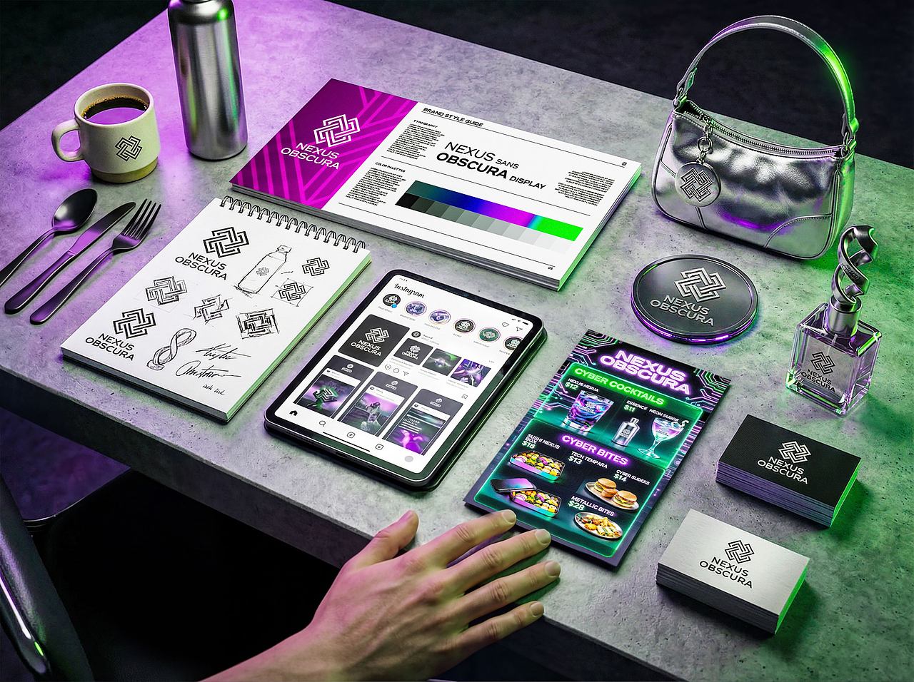 Up-Brands上游文创 | 打造一整家赛博夜店的SI系统（图ZNDAzNjkyNzg4） - 酒店餐饮设计 - 站酷设计师上游文创品牌设计原创素材 - 站酷ZCOOL