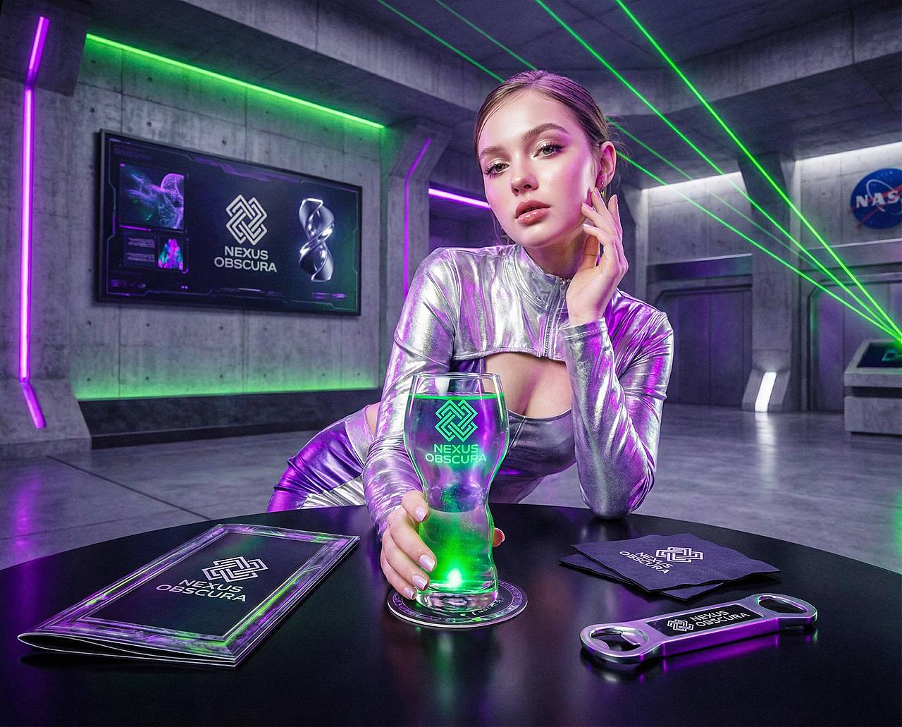 Up-Brands上游文创 | 打造一整家赛博夜店的SI系统（图ZNDAzNjkyNzk2） - 酒店餐饮设计 - 站酷设计师上游文创品牌设计原创素材 - 站酷ZCOOL