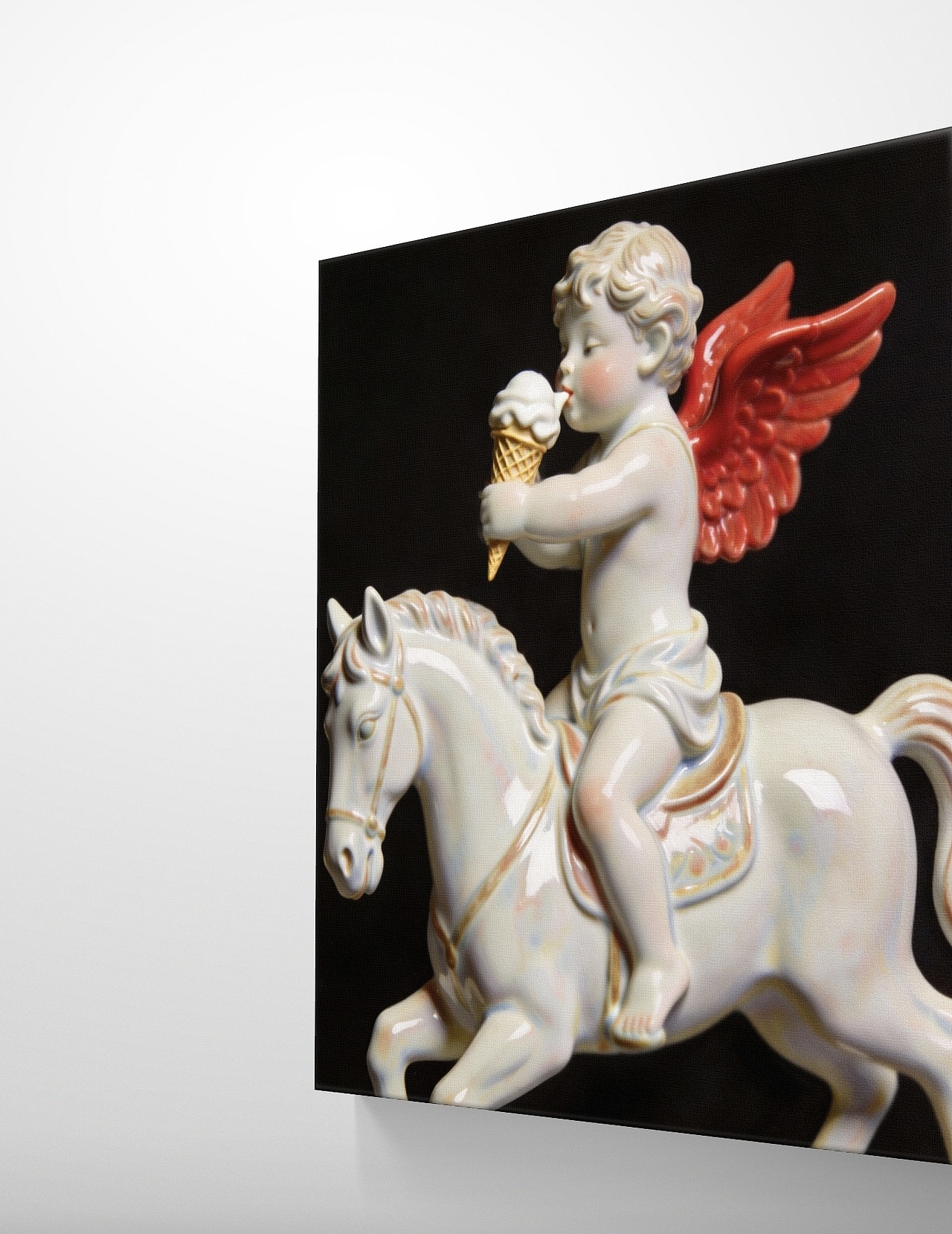 偷吃圣代的小骑手（手绘油画，可收藏）（图ZNDAzNjkzMTYw） - 绘画 - 站酷设计师暘坤原创素材 - 站酷ZCOOL