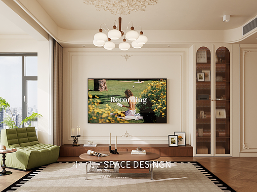 复古中古风私宅 | 奶油与胡桃木的复古叙事