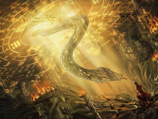 《子時(shí)錄》騰之霧概念圖（同人）（個(gè)人主頁(yè)-ZNzMyNjc2MjQ=） - 藝術(shù)插畫(huà) - 站酷設(shè)計(jì)師燭凜原創(chuàng)素材 - 站酷ZCOOL