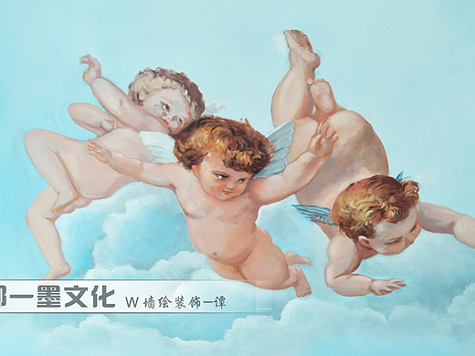 天顶壁画 风景墙绘 成都墙绘 酒吧墙绘 学校墙绘