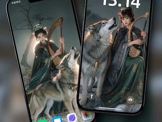 辰灌森 | 荒原青裙女伴青狼系列（三）-0073