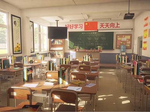 Maya-教室一角场景模型制作教程。maya建模基础教程