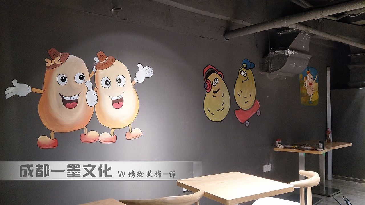 串串店墙绘 中式墙绘 成都墙绘 餐饮店墙绘（图ZNDAzNzE2MjQ4） - 绘画 - 站酷设计师新农村壁画原创素材 - 站酷ZCOOL
