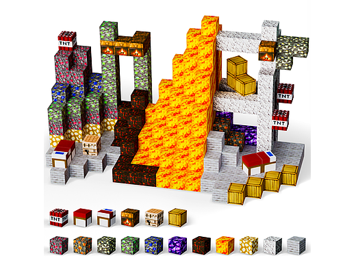 矿工熔岩积木（主图+A+）