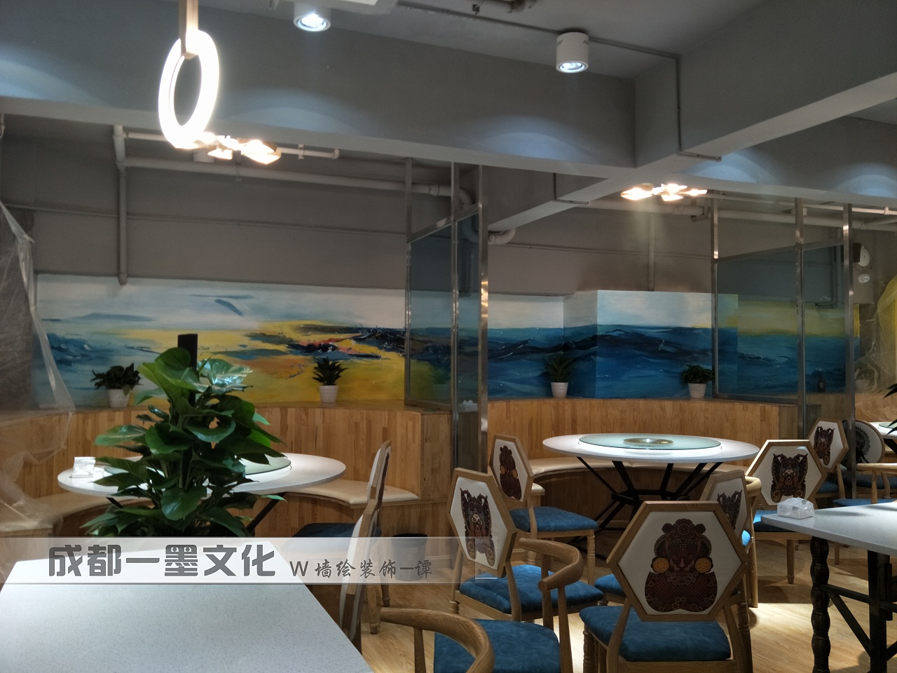 串串店墙绘 社区墙绘 社区文化墙 成都墙绘 餐饮店墙绘（图ZNDAzNzE3NDA4） - 绘画 - 站酷设计师新农村壁画原创素材 - 站酷ZCOOL