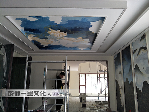 成都墙绘 风景墙绘 风景壁画 酒吧墙绘 酒店墙绘