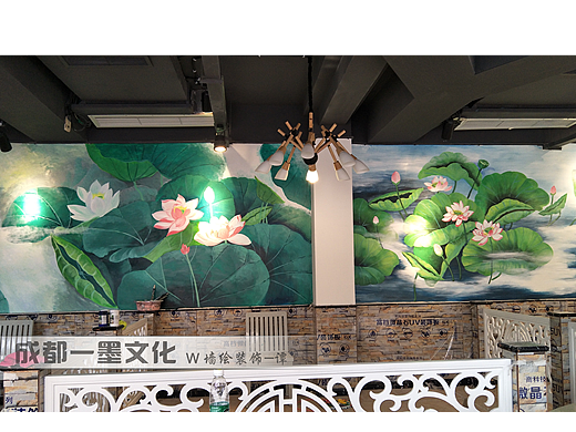 四川墙绘 中式墙绘 餐饮店墙绘 成都墙绘 火锅店墙绘