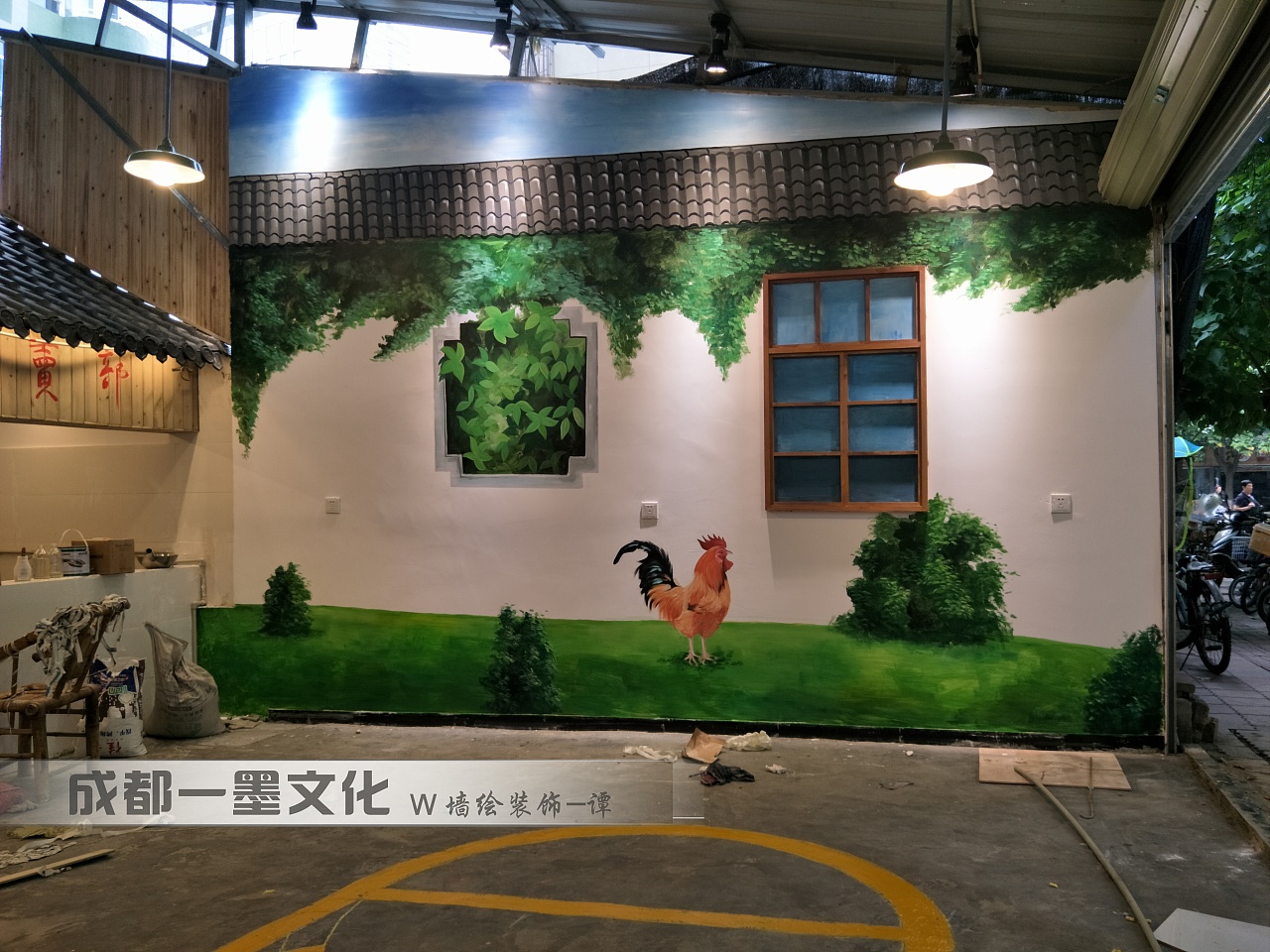 串串店墙绘 成都墙绘 成都彩绘 餐饮店墙绘 火锅店墙绘（图ZNDAzNzI0MDM2） - 绘画 - 站酷设计师成都墙绘壁画原创素材 - 站酷ZCOOL