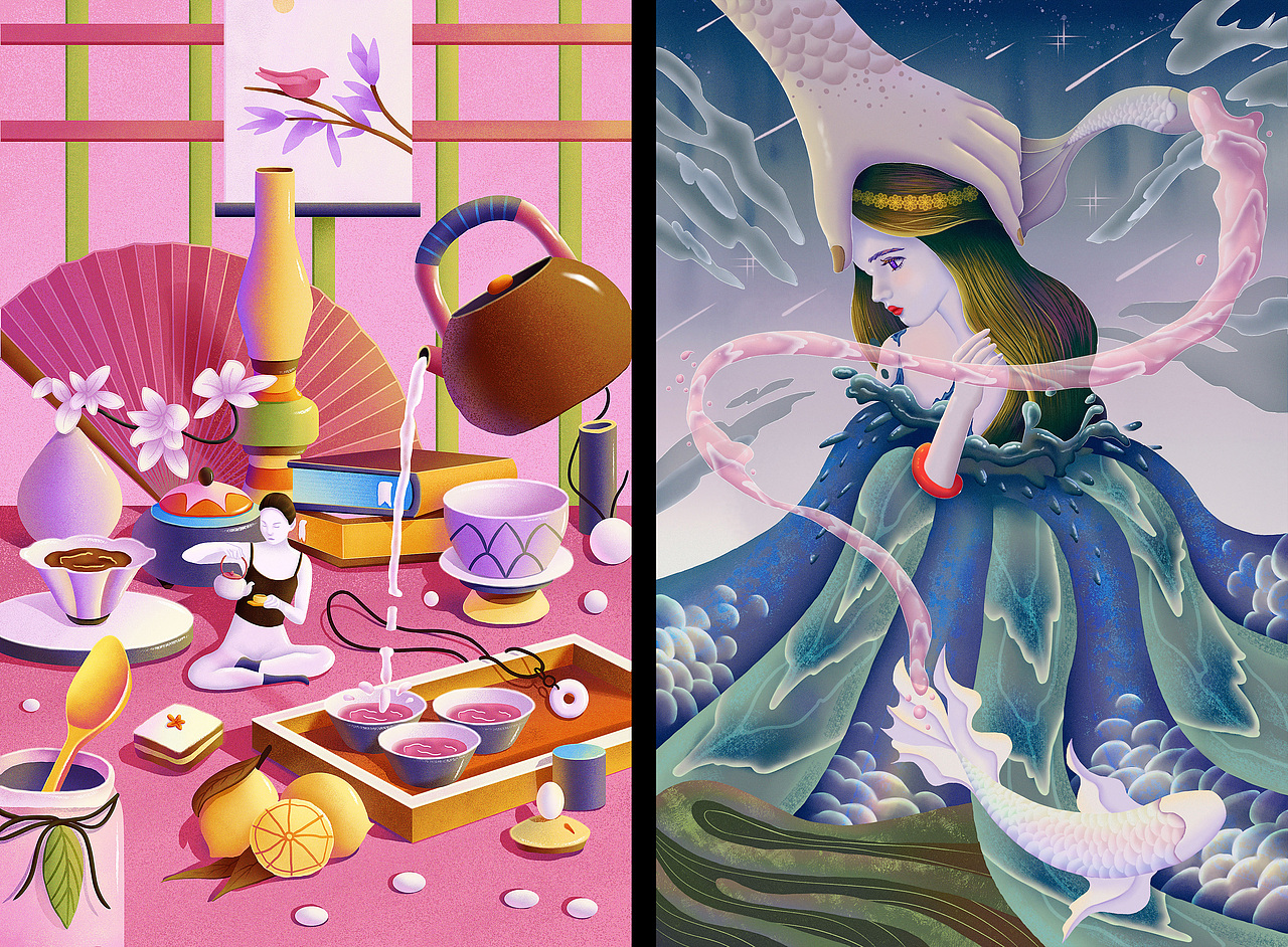 插画练习合集（图ZNDAzNzQ2MjEy） - 创作习作 - 站酷设计师凌柒原创素材 - 站酷ZCOOL