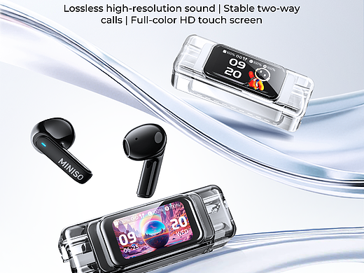 透明壳AI触屏翻译口红蓝牙耳机产品渲染&主图详情