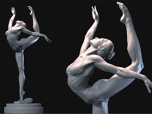 ZBrush-芭蕾舞少女角色模型制作教程。zbrush角色雕刻