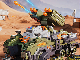 C4D详情图设计案例 | 多功能坦克炮弹车玩具