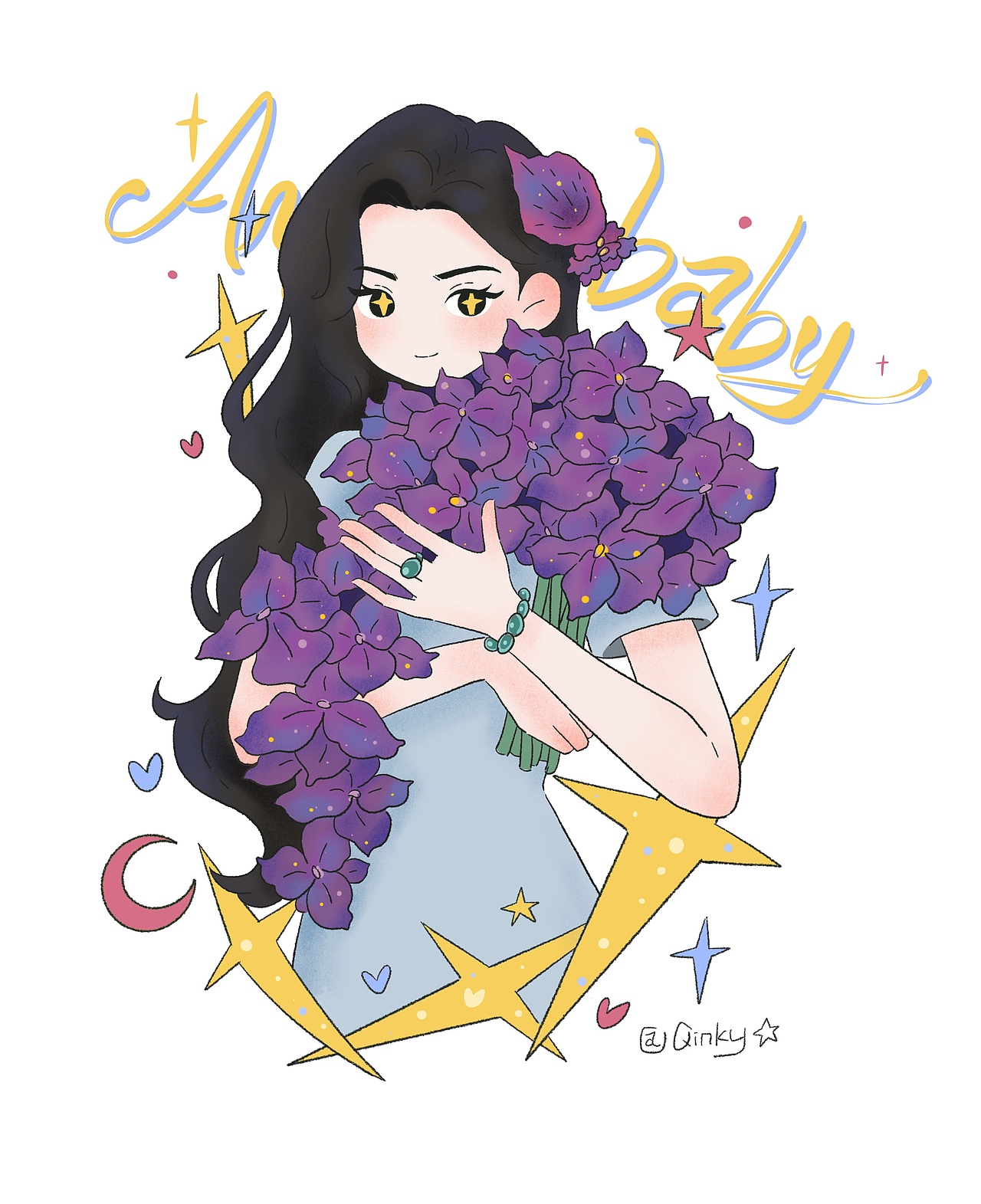 神颜女主ab（图ZNDAzNzU5OTc2） - 商业插画 - 站酷设计师Qinkywoo原创素材 - 站酷ZCOOL