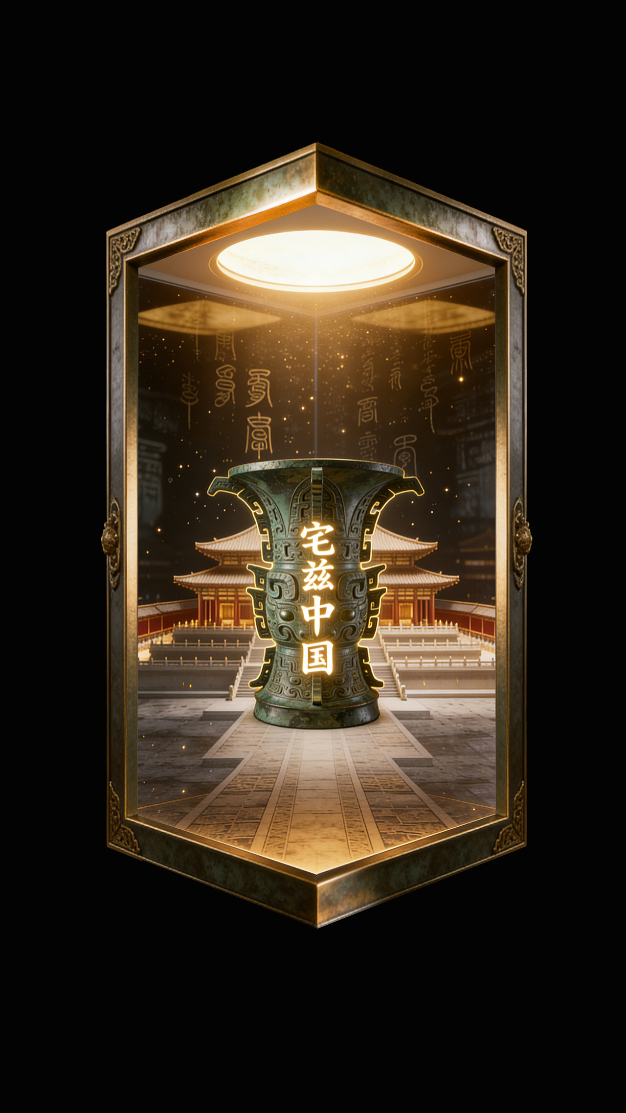 裸眼3D立体效果AI设计之《博物馆-和尊》（图ZNDAzNzYxMDAw） - AI作品 - 站酷设计师四季豆玩逗原创素材 - 站酷ZCOOL