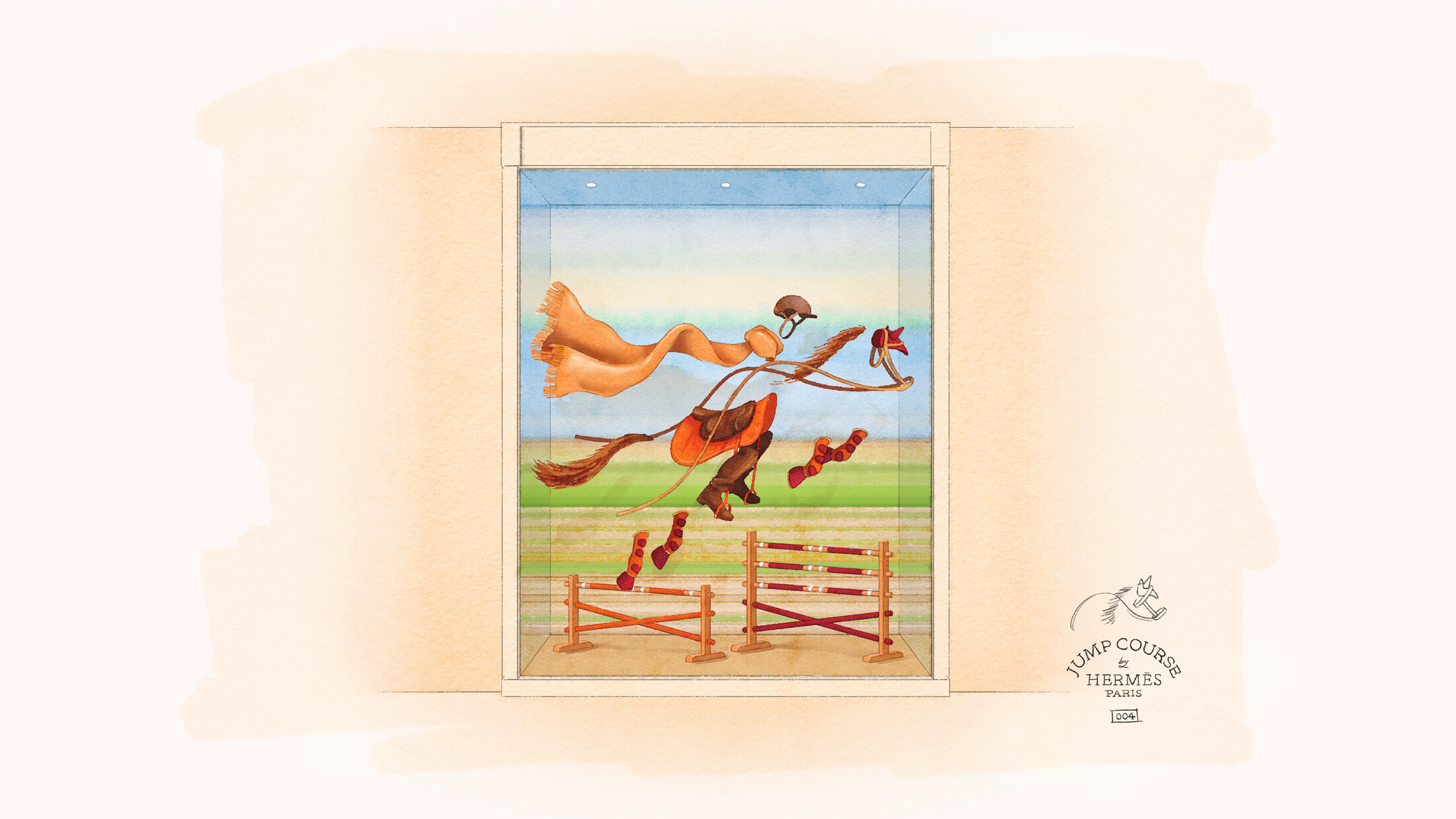 神奇的马术之旅-Hermès橱窗展示设计 ｜365天的好设计 NO.172（图ZMTU0NjQzOTY=） - 观点 - 站酷设计师365天的好设计原创素材 - 站酷ZCOOL