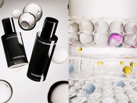 C4D动态设计 | 黑引力水乳产品