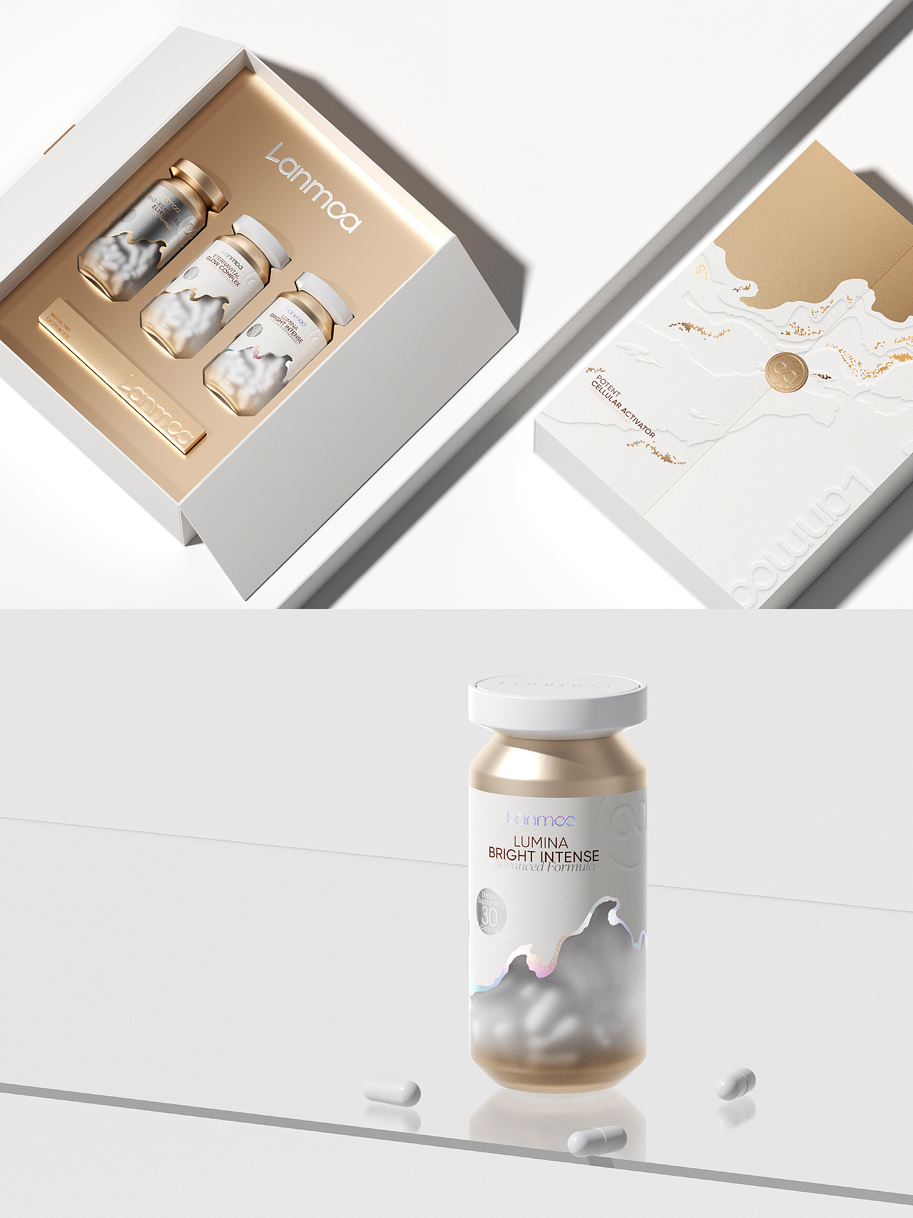 LANMCA|北美女性健康品牌 抗衰保健品牌VI包装设计(图ZNDAzNzcyMTg4) - 品牌 - 站酷设计师hellolinkdesign原创素材 - 站酷ZCOOL