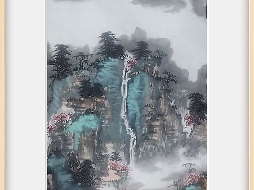 春云画境湖南国画家姚永丰-原创诗词国画山水作品欣赏