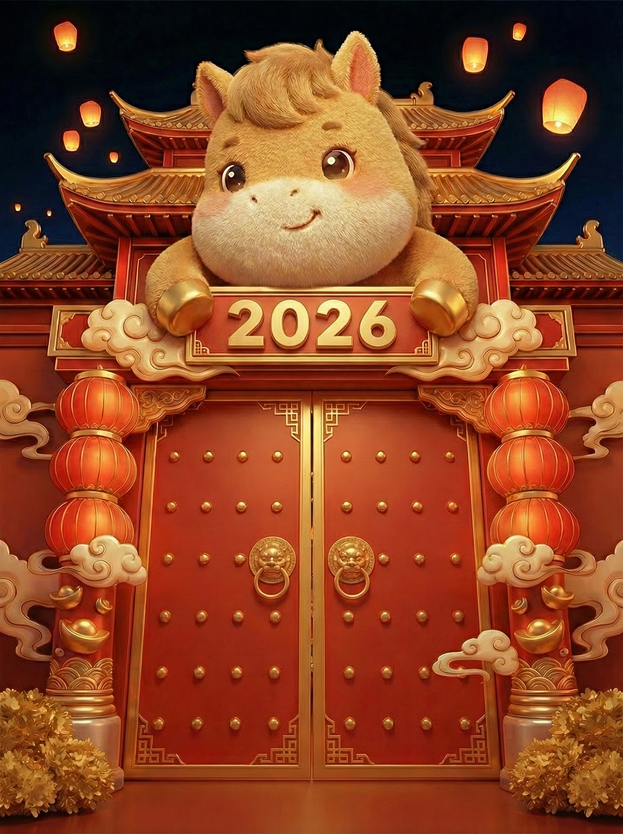 马年小马朝你奔跑而来🐎（图ZNDAzNzc2NjU2） - AI作品 - 站酷设计师肉S儿原创素材 - 站酷ZCOOL