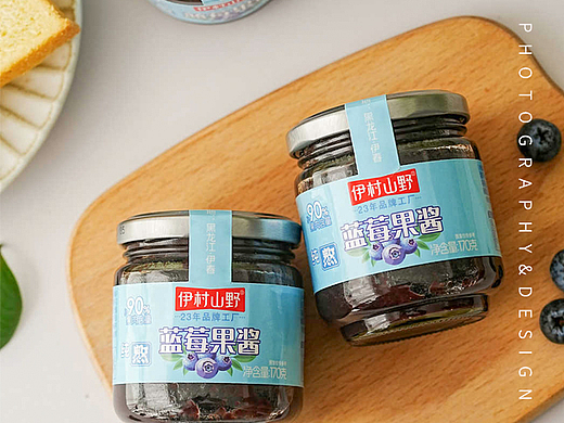 蓝莓果酱拍摄，新鲜水果，美食摄影，生活风拍摄