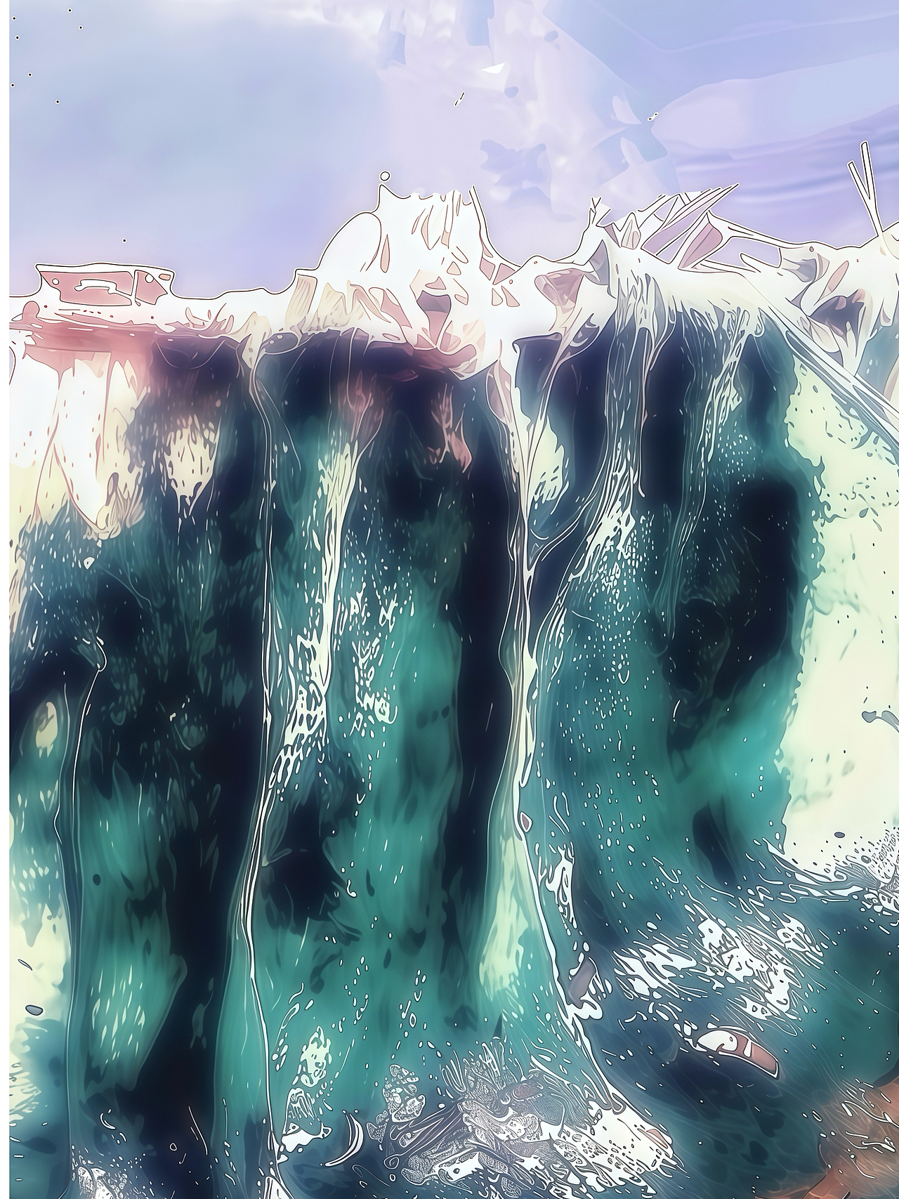 贡嘎营地．西岭蓝鸟诗意抽象画．摄影数字艺术（图ZNDAzNzg1ODg4） - 海报 - 站酷设计师西岭蓝鸟原创素材 - 站酷ZCOOL