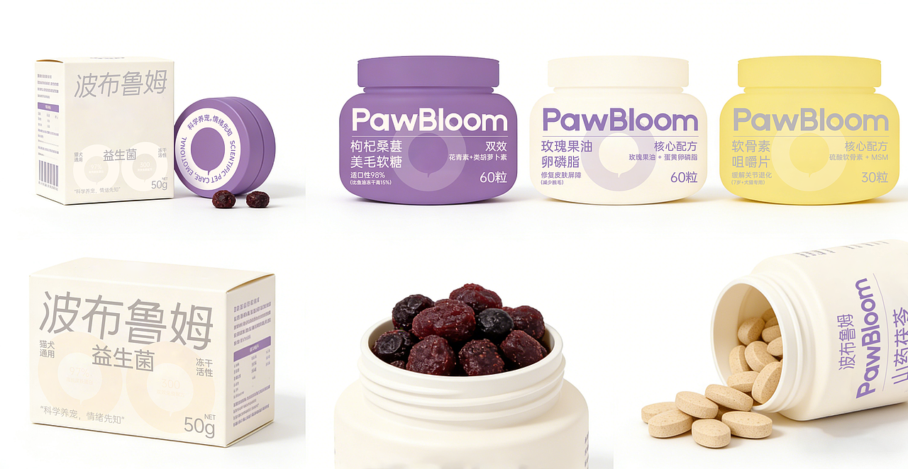 宠物医药品牌策划——PawBloom（图ZNDAzNzg2MjY0） - 品牌 - 站酷设计师AI独立鱼原创素材 - 站酷ZCOOL