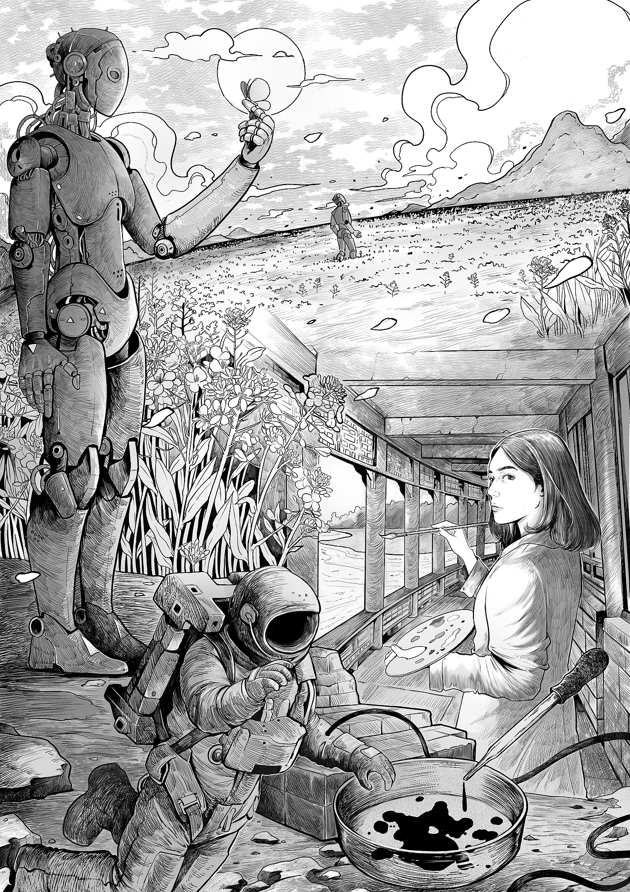 一组《科幻世界》内插（已出版）（图ZNDAzNzg3OTc2） - 商业插画 - 站酷设计师宫可可COCO原创素材 - 站酷ZCOOL